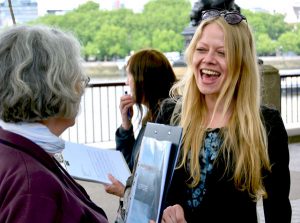Sian Berry with Garden Bridge campaigners